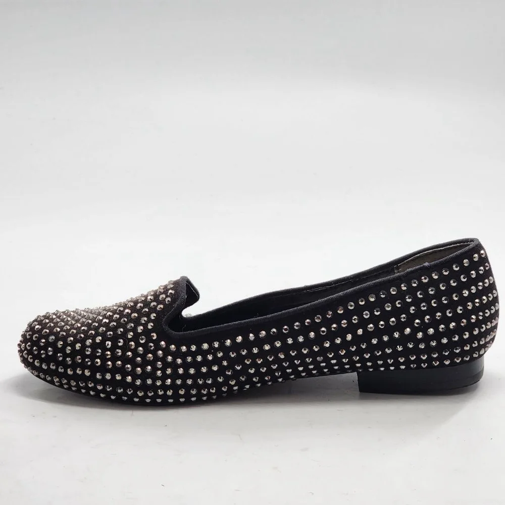 ROSS HOMMERSON Black Silver Studded Suede Flats Loafers‎ 7.5 - Picture 5 of 9